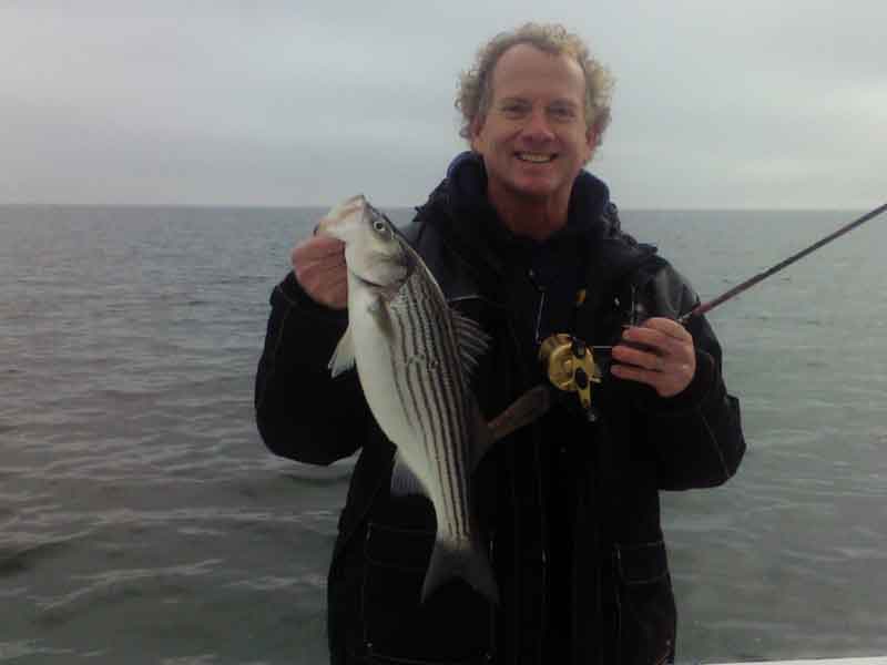 angler caught a striper