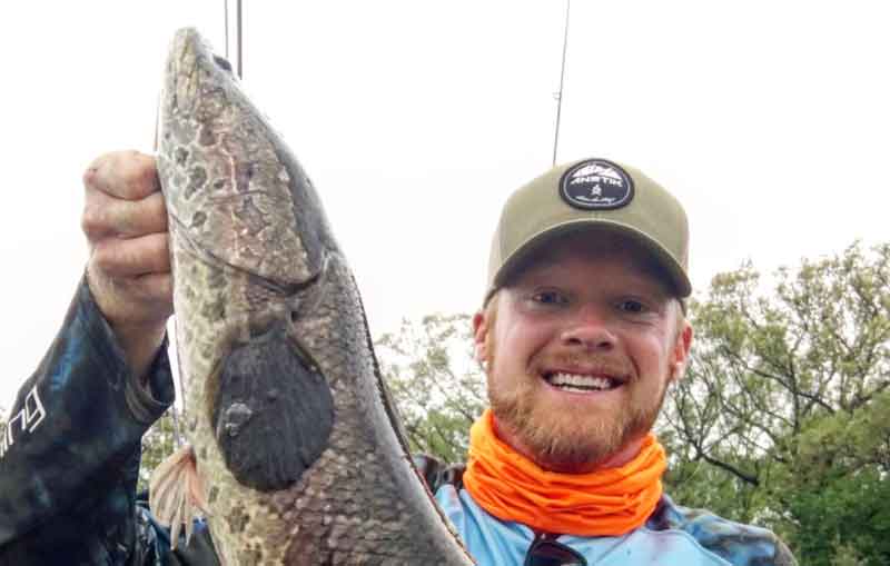 kayak angler caught a snakehead