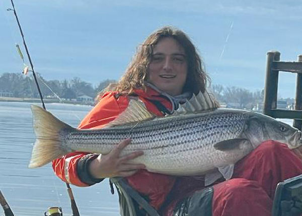 big rockfish in the kayak