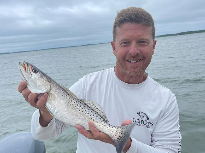speckled trout in the middle bay
