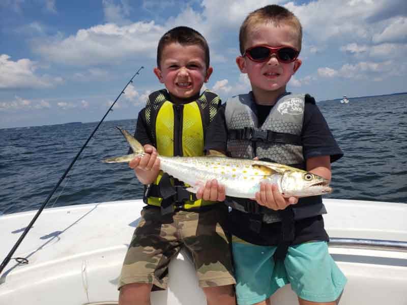 kids caught spanish mackerel
