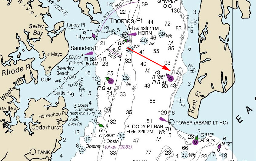 chesapeake bay fishing chart