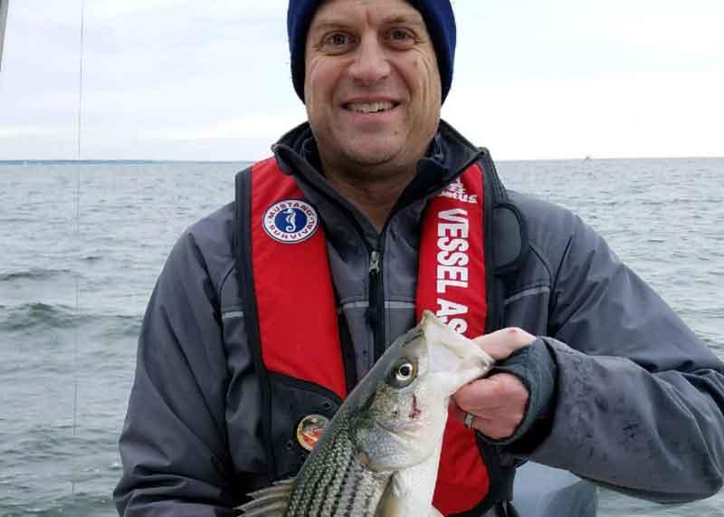 mike caught a striper