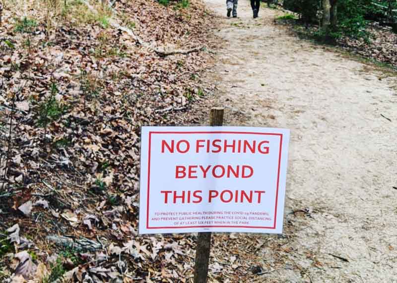 no fishing sign