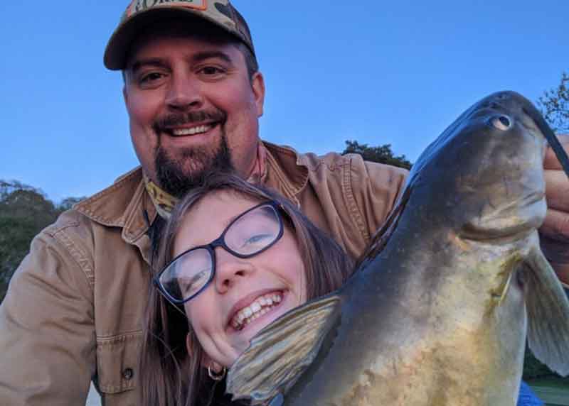 big catfish with anglers