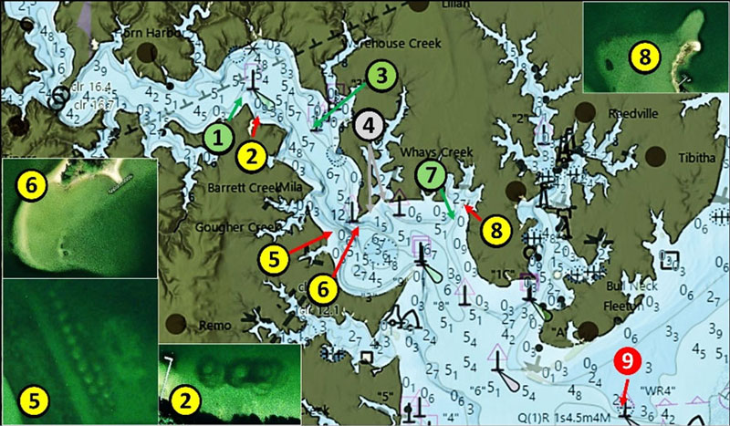 map to oyster restoration sites for fishing