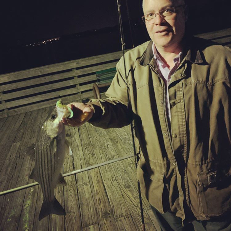 fishing from a pier