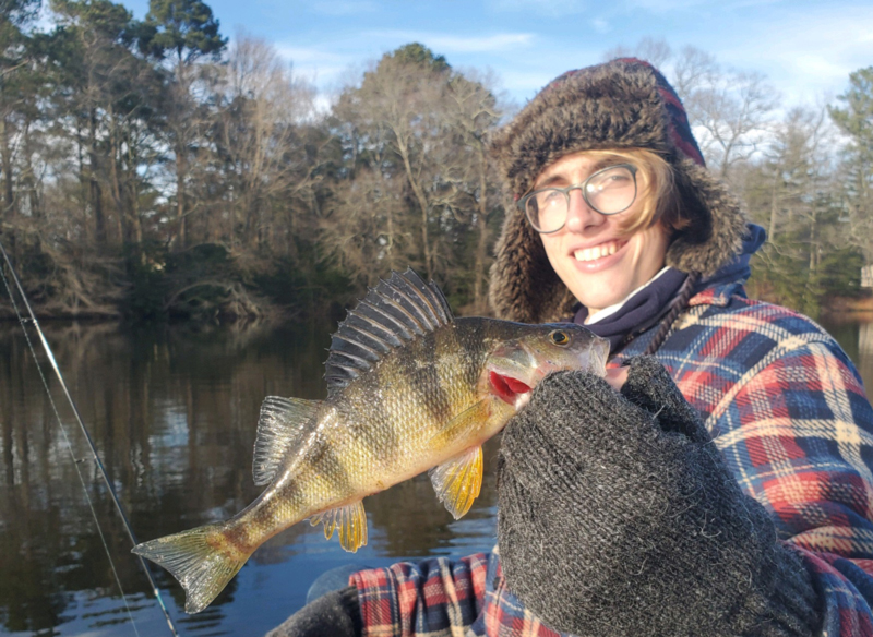 angler with a ring perch