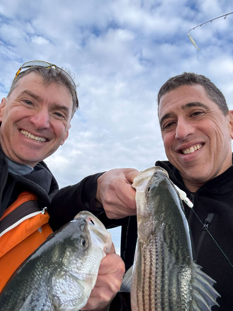 anglers with rockfish they caught