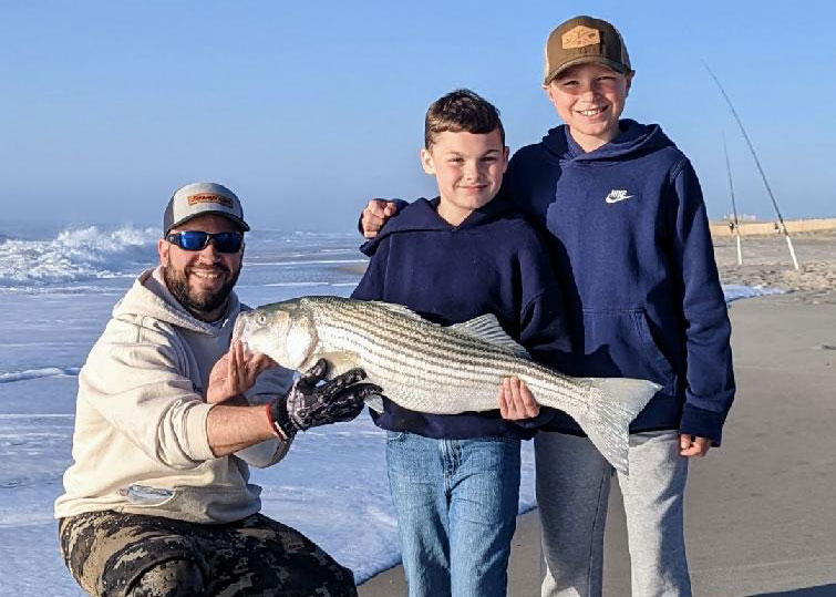 surf fishing for big stripers