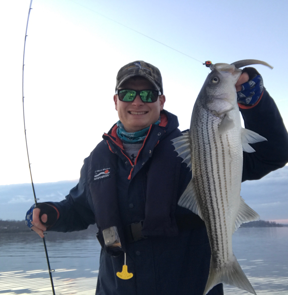 striper caught on the severn river