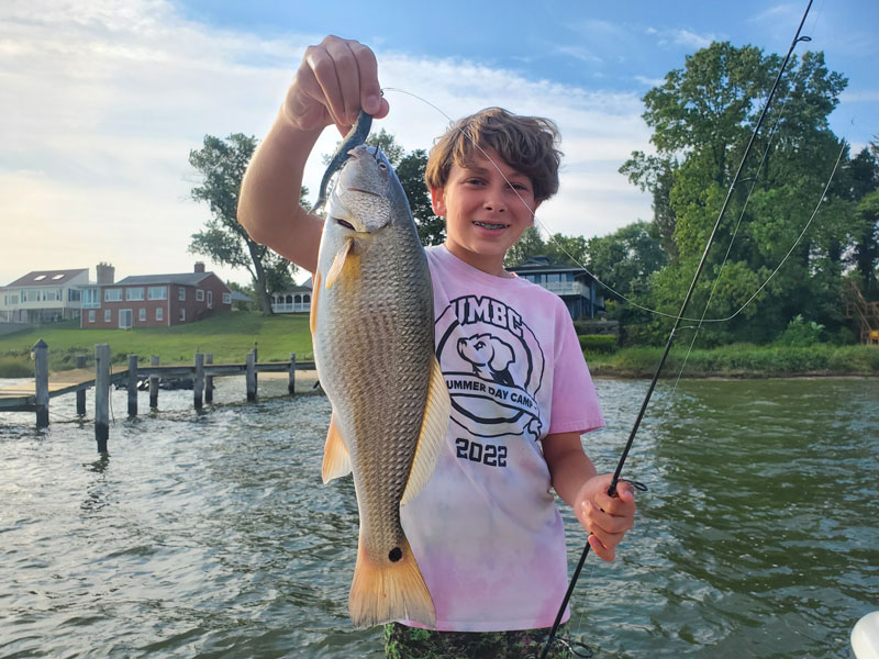 clot redfish caught in the chesapeake