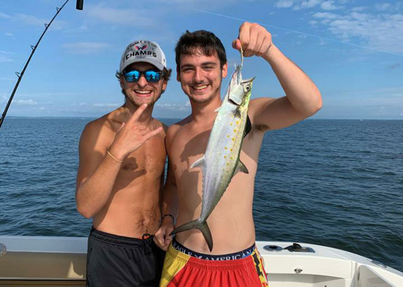 anglers with spanish mackerel