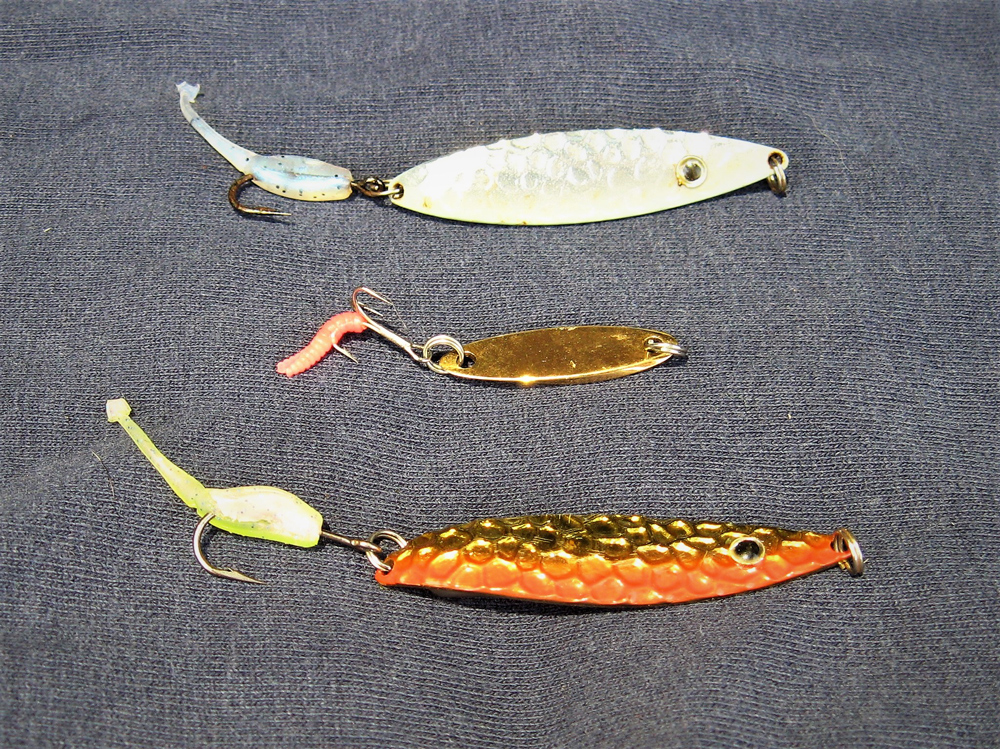 variety of fishing spoons