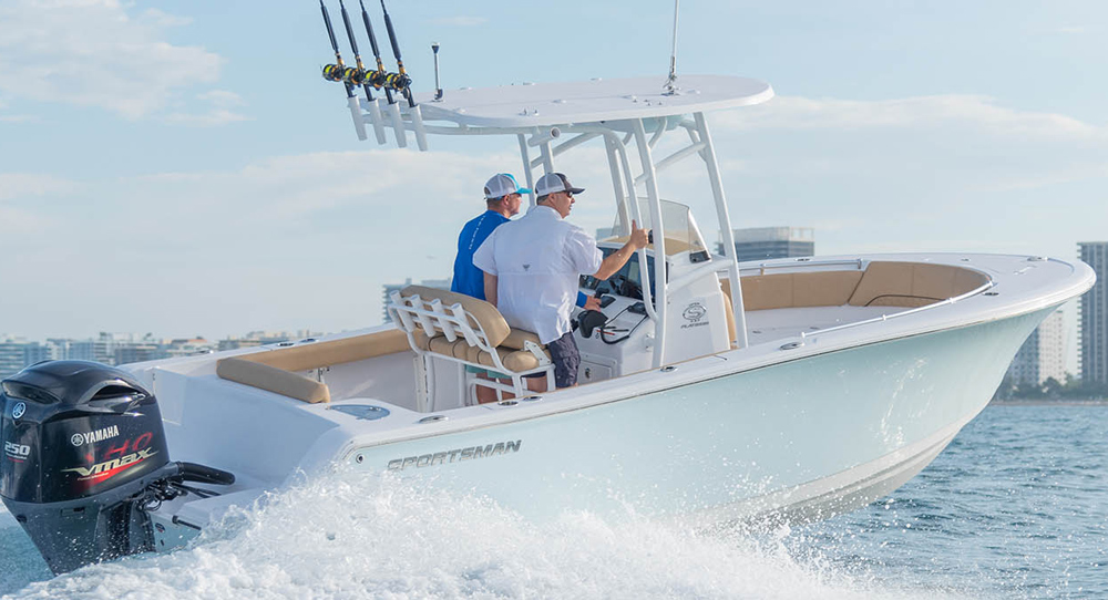 sportsman 232 open center console fishing boat