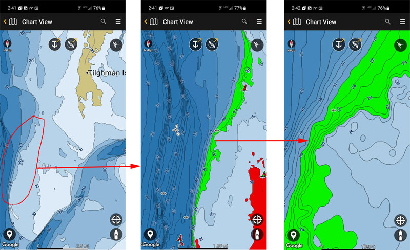 stone rock fishing hotspot map