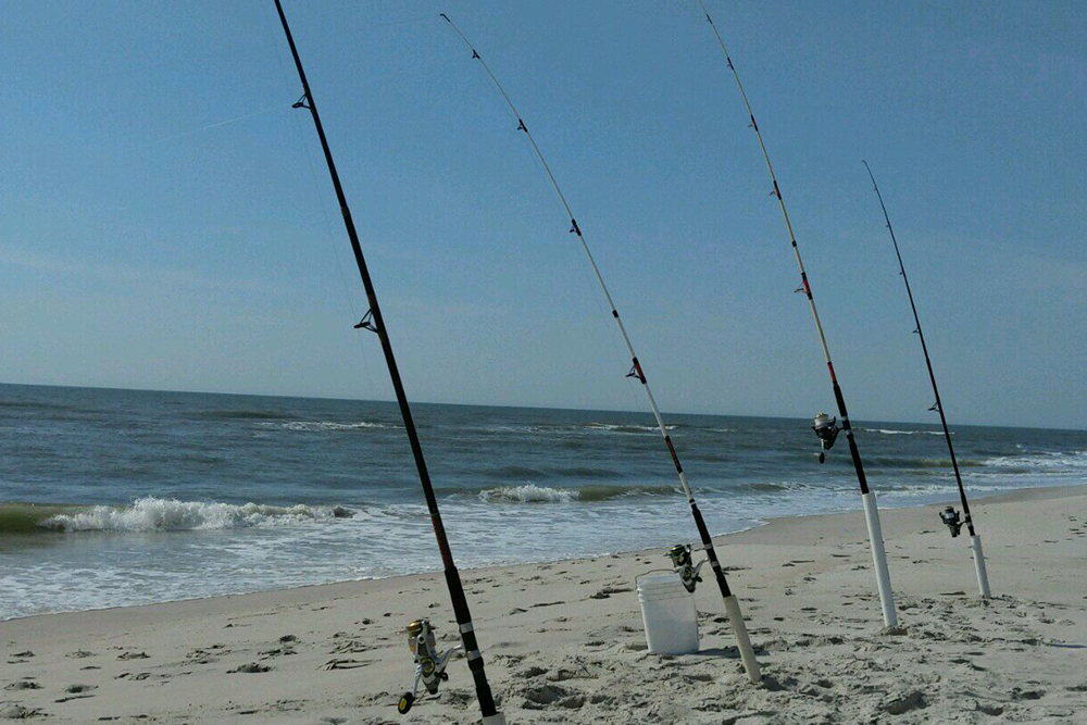 fishing in the surf