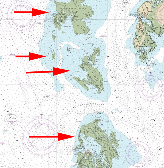 fishing chart for near tangier and smith islands