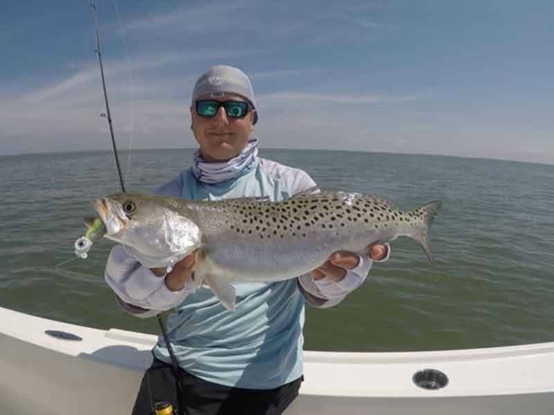 speckled trout caught in the tangier sound