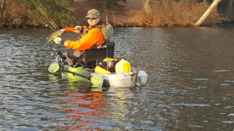 pickerel fishing on a kayak