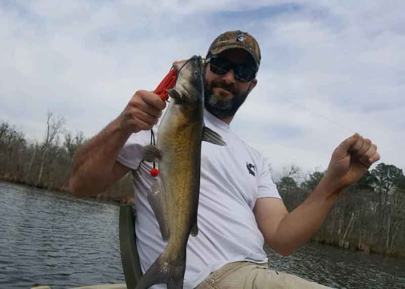 happy catfish angler