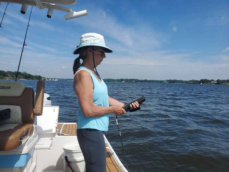testing water quality in the south river