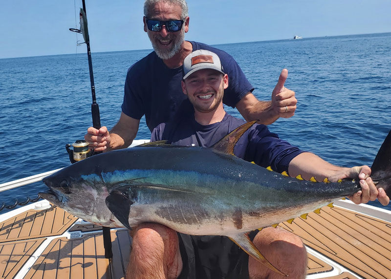 tuna caught on topwater lure
