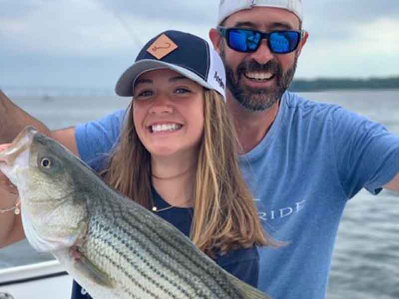 anglers with striped bass