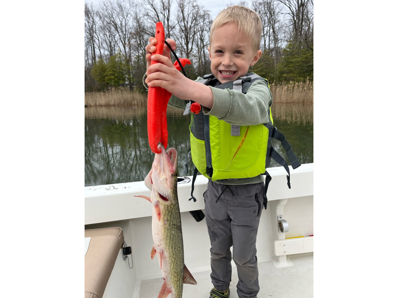 boy with a pickerel