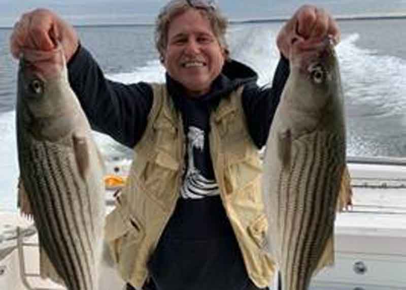 an angler caught stripers in the upper bay