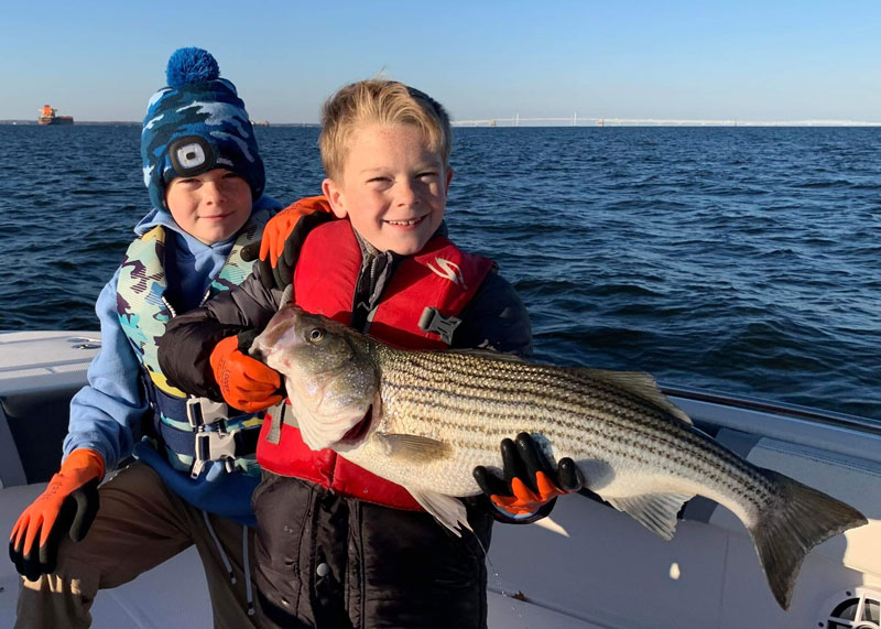thanksgiving stripers on the bay