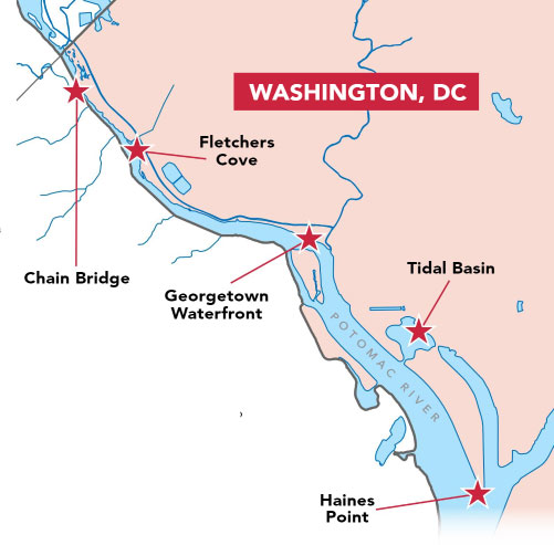 washington dc fishing map