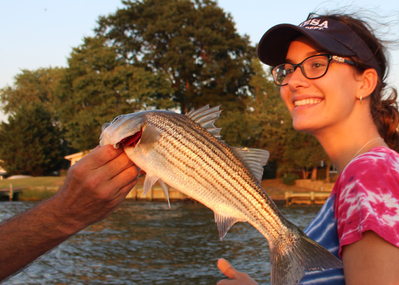 caught a striper in the bay