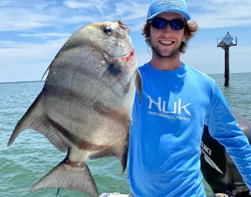 spadefish angler with his catch in virginia