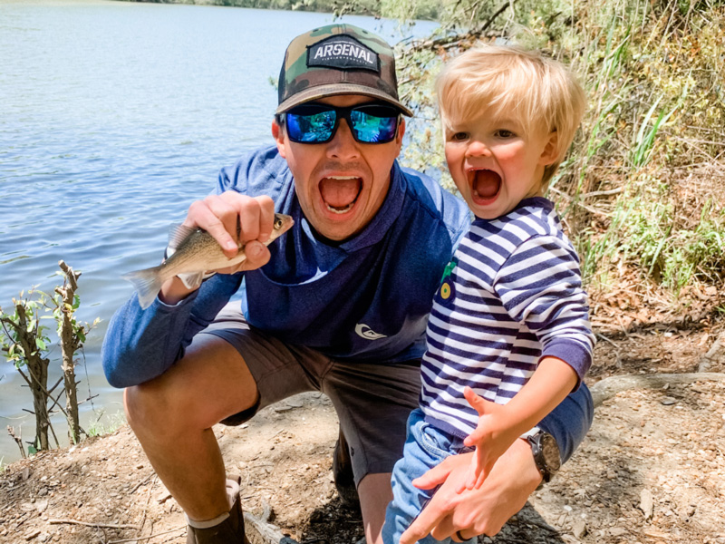 catching white perch from shore