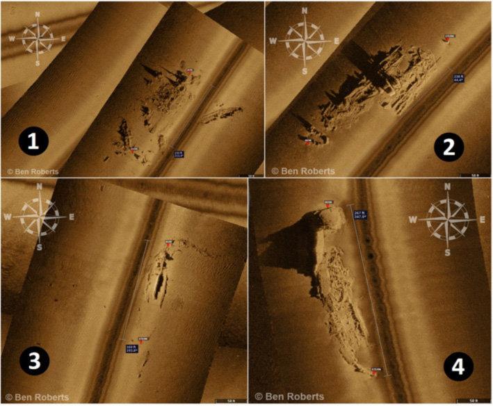 four wreck sites