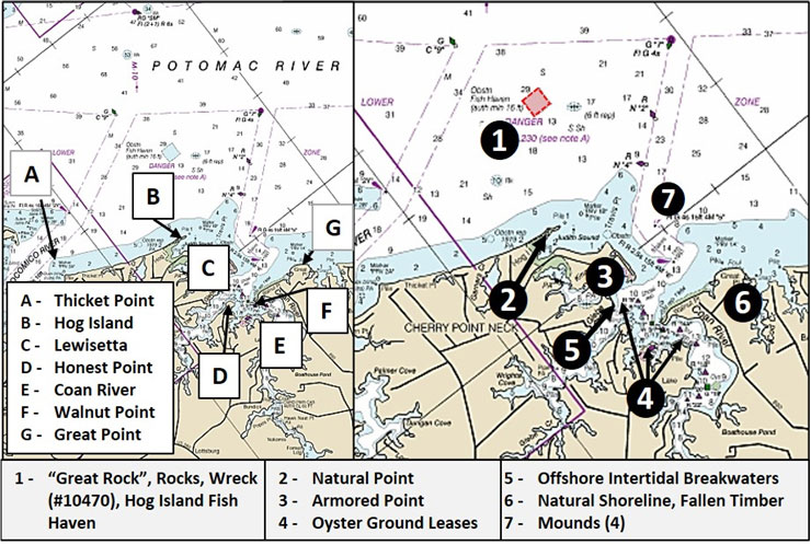 fishing map for the northern neck virginia
